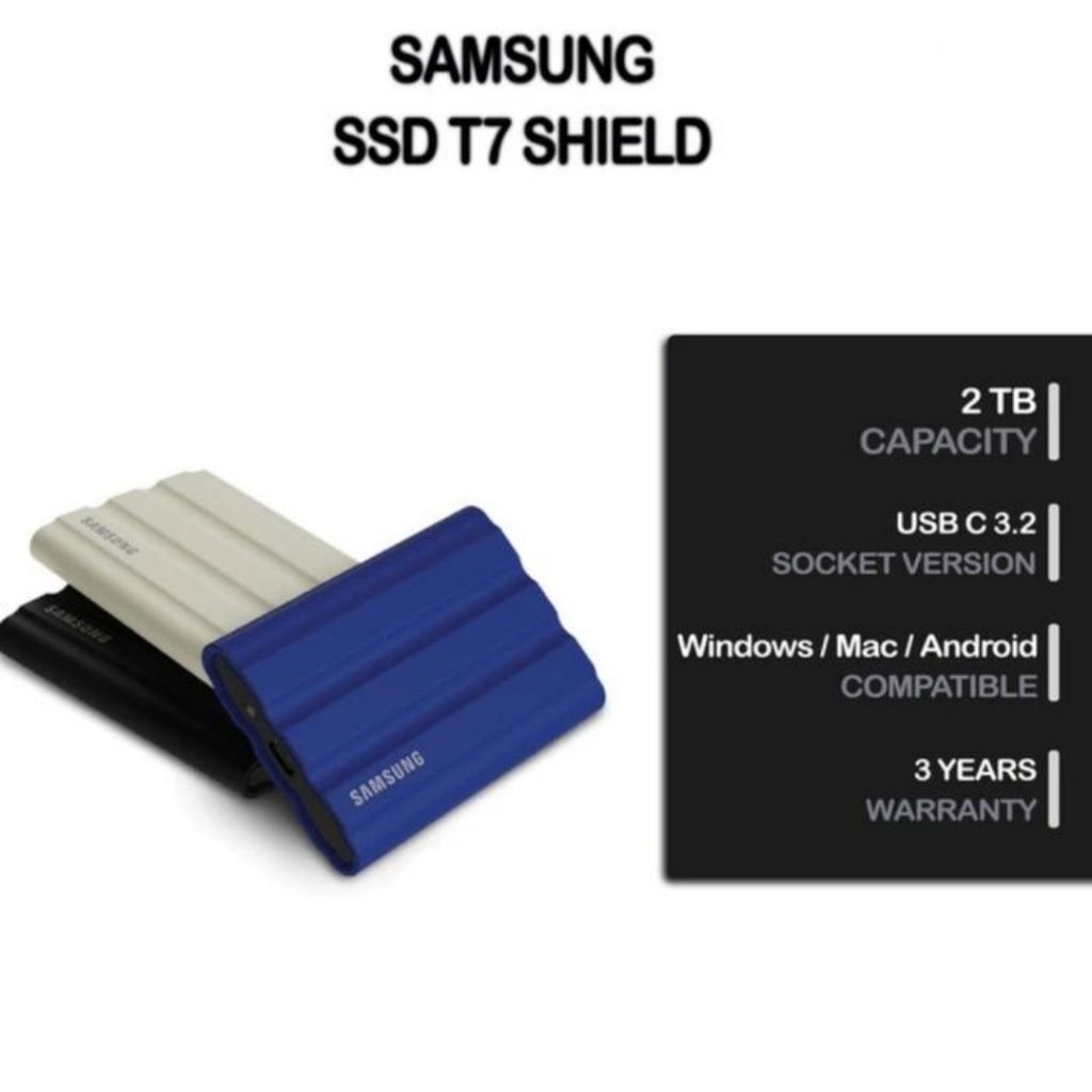 Samsung T7 SHIELD PORTABLE SSD 2TB