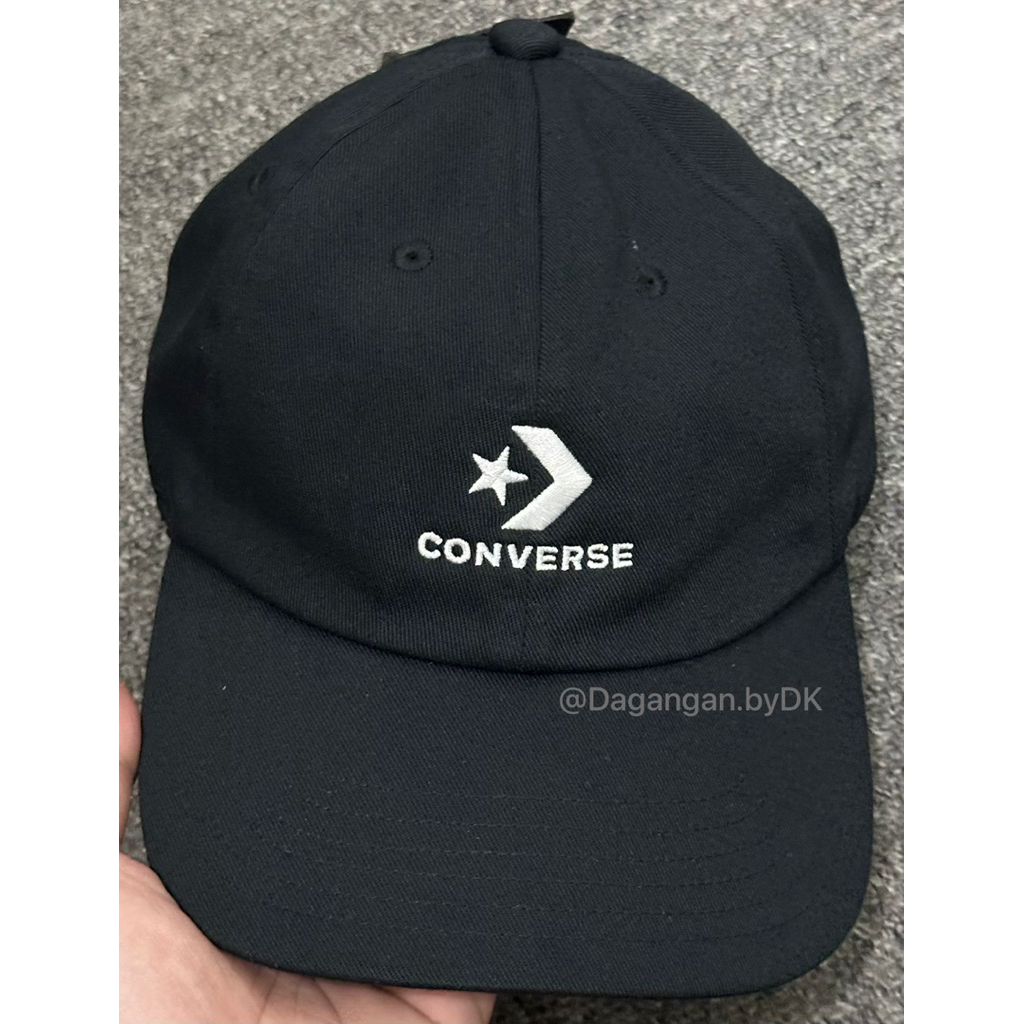 Topi Converse Cap Centre Logo Original 100% Full Hitam