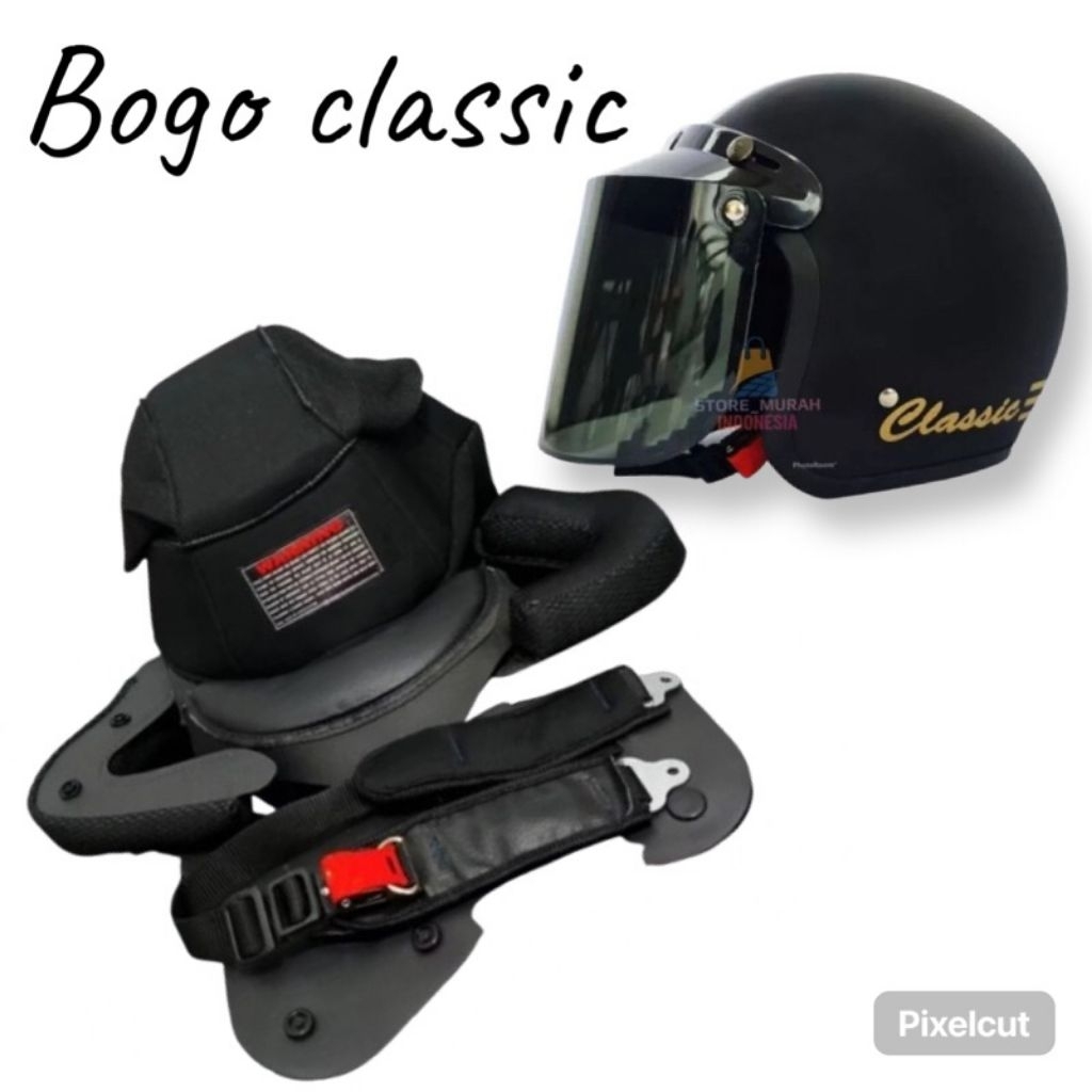 Busa helm Bogo Retro Classik Premium Universal helm Bogo Retro