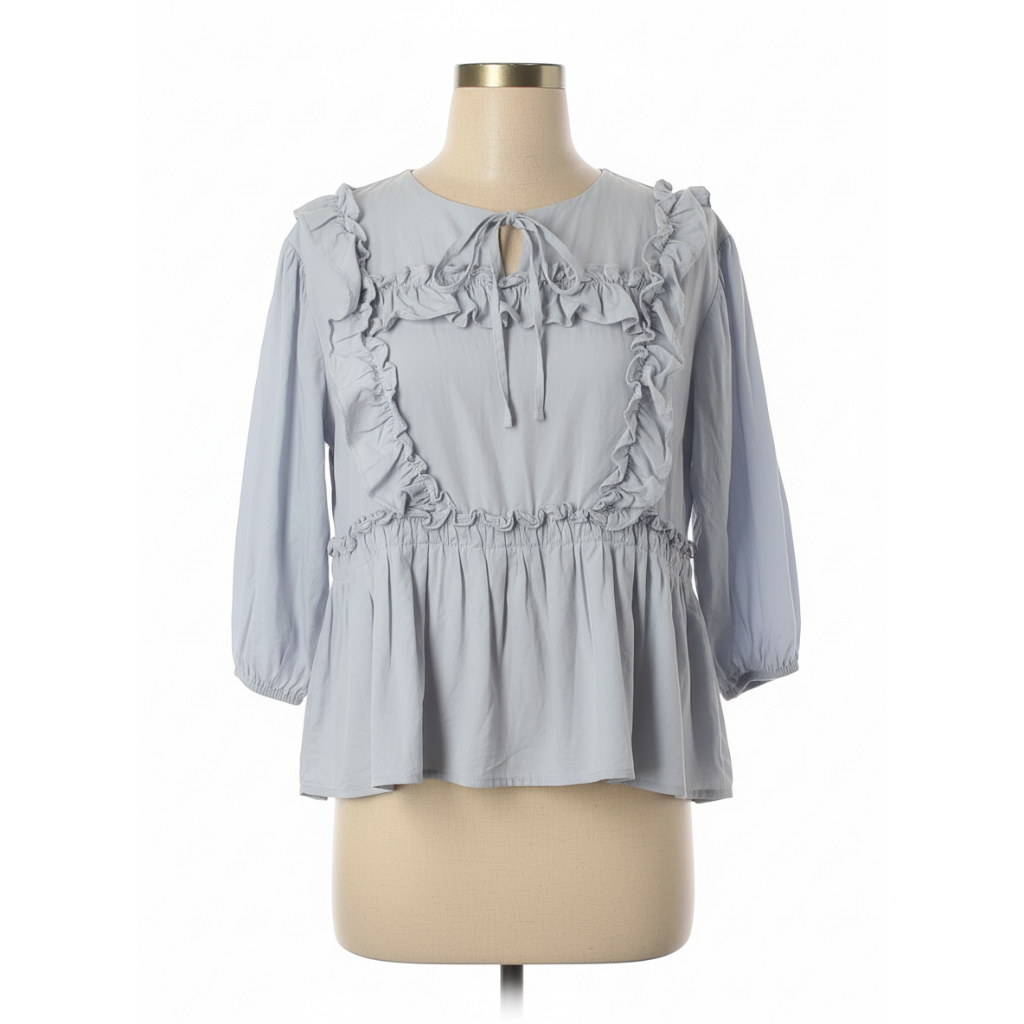 Blouse Korea Baby Blue