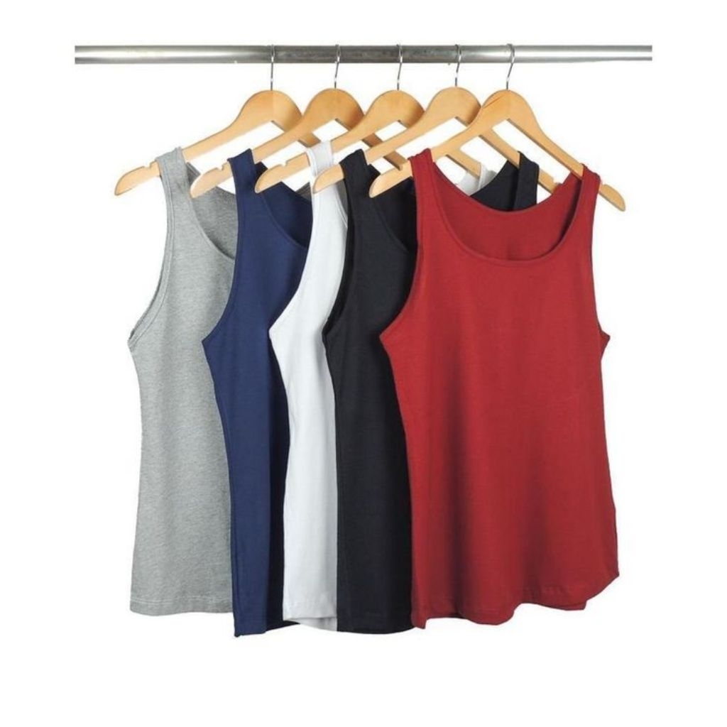 Paket Hemat 10 Pcs Singlet Pria Dewasa Import Slim Fit Kaos Kutang Press Body Tanktop Cowok Dalaman 