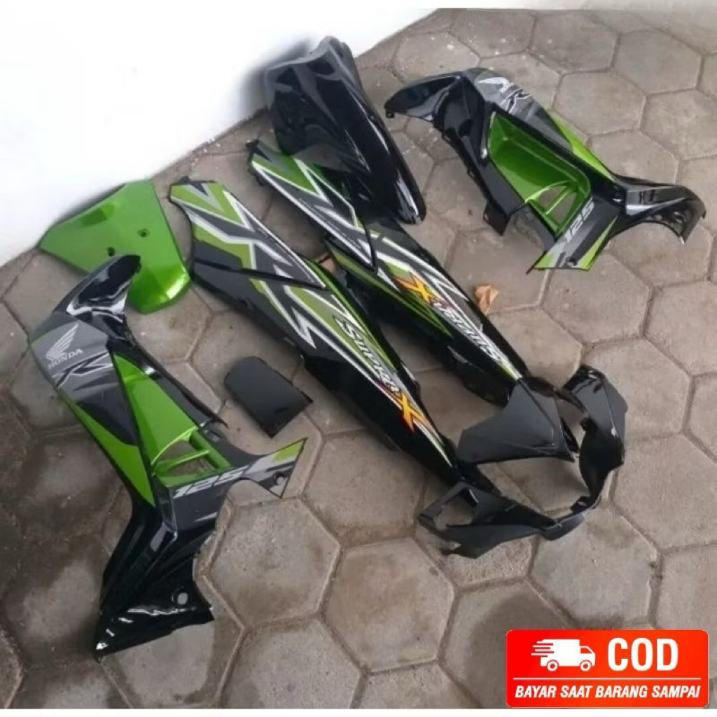 COVER BODY FULL SET BODY BODI SUPRA BATMAN X125 KARBU SUPRA X125 NEW BATMAN HALUS HONDA SUPRA X 125 
