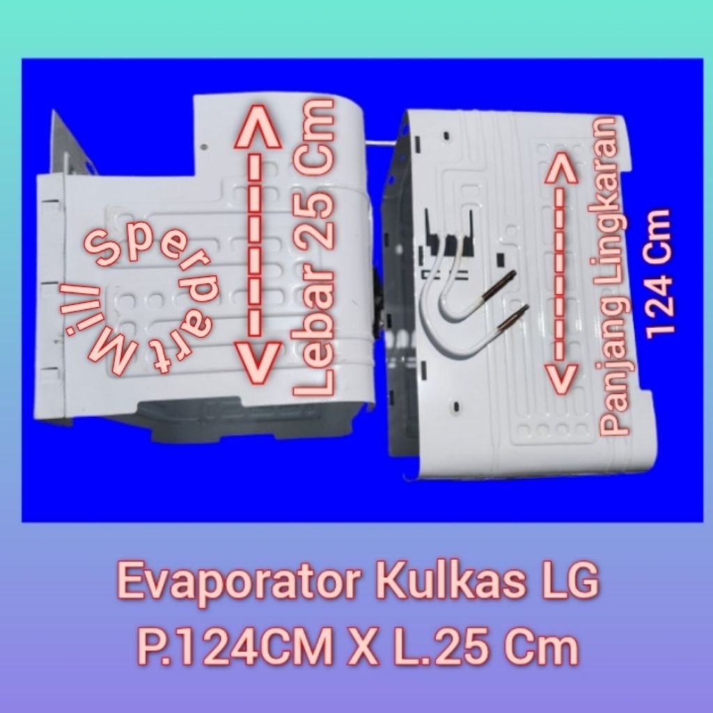 Evaporator Kulkas LG 1Pintu 124 X 25 Cm