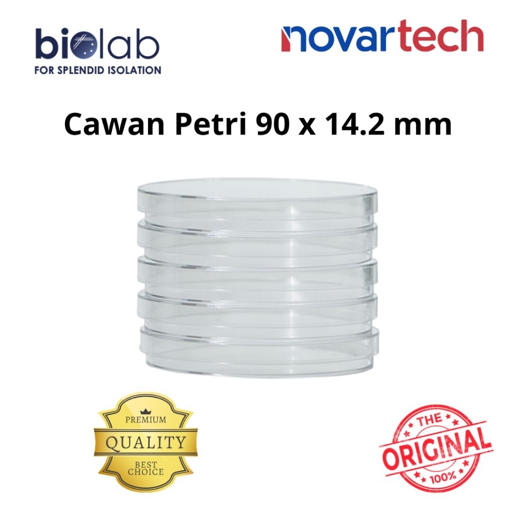 biolab - Cawan Petri 90mm Isi 25 pcs Bahan Polystyrene - Lab Mikrobiologi
