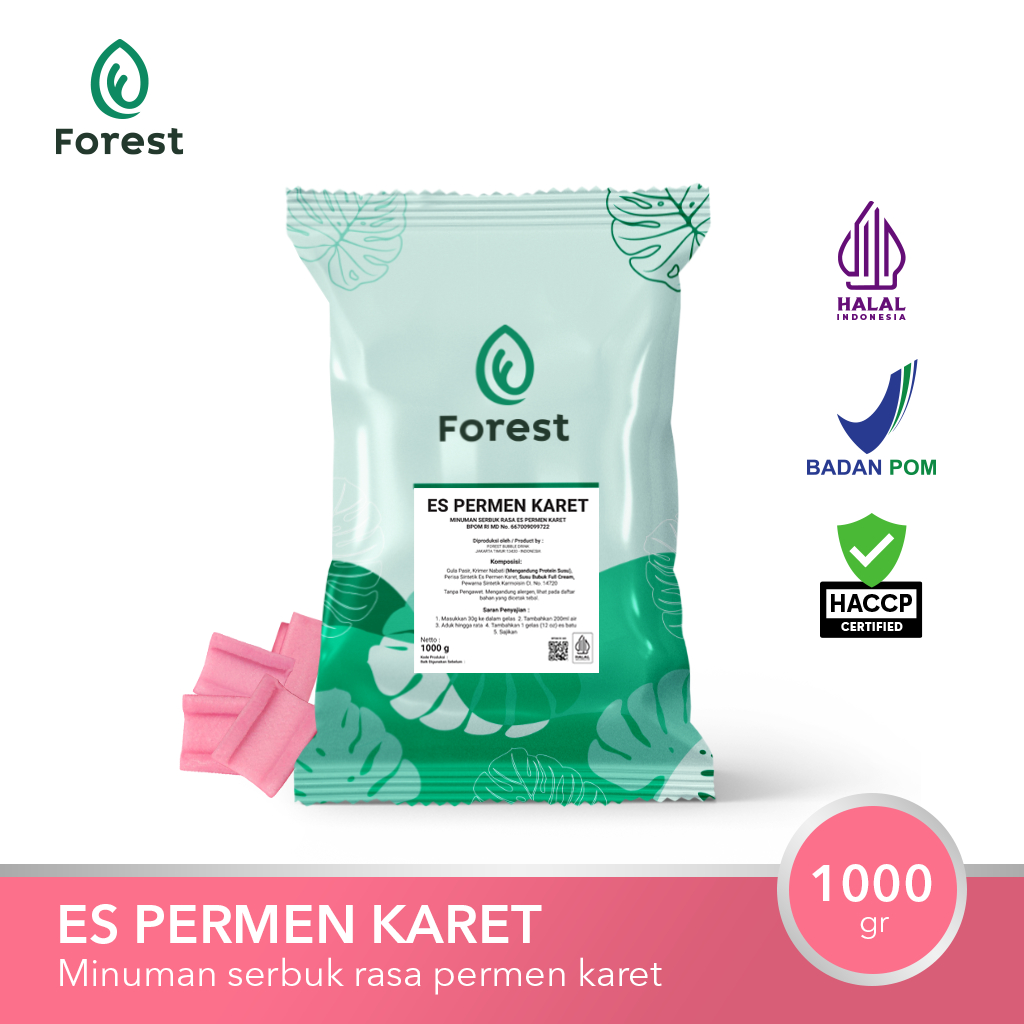Bubuk Minuman ES PERMEN KARET Powder 1000 gr - FOREST