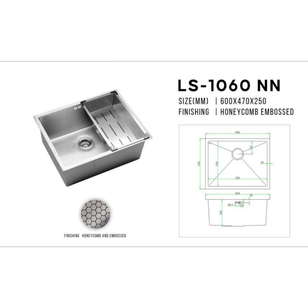 Kitchen Sink/Bak Cuci Piring/Stainless/Sink Lavenia LS 1060 NN