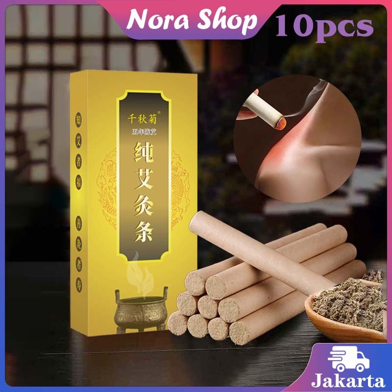 10Pcs Moxa Akupuntur / Moxa Tanpa Asap / Moksa Batang Asap