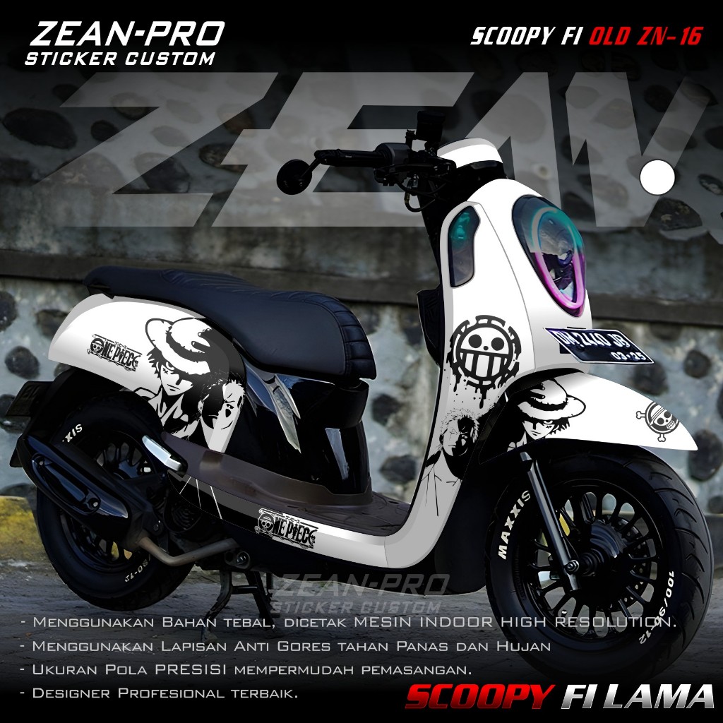 (PROMO COD) TERBARU Decal Sticker Honda Scoopy Fi Lama Full body - Stiker Skotlet Variasi Modifikasi
