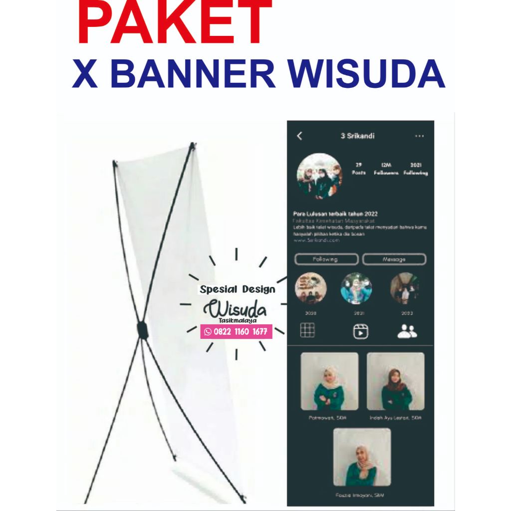 x Banner Wisuda Sidang Skripsi Graduation Tasikmalaya