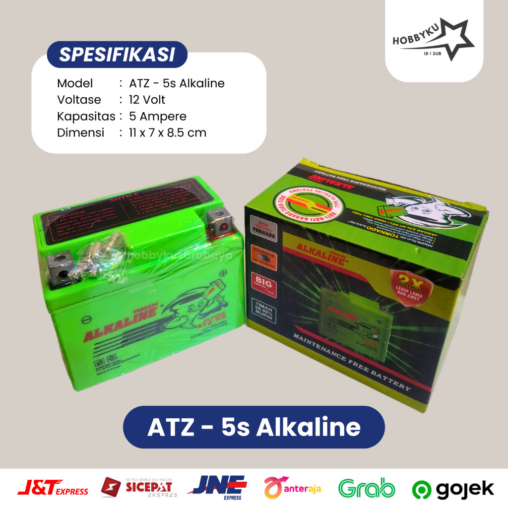 Aki honda beat (2008 - sekarang) Non ISS ATZ5S Alkaline