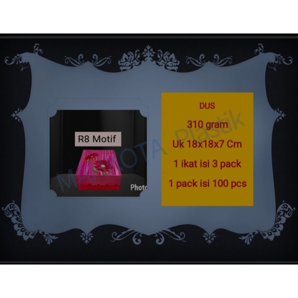 Dus R8 Motif/Dus Nasi Hajatan/Box Nasi