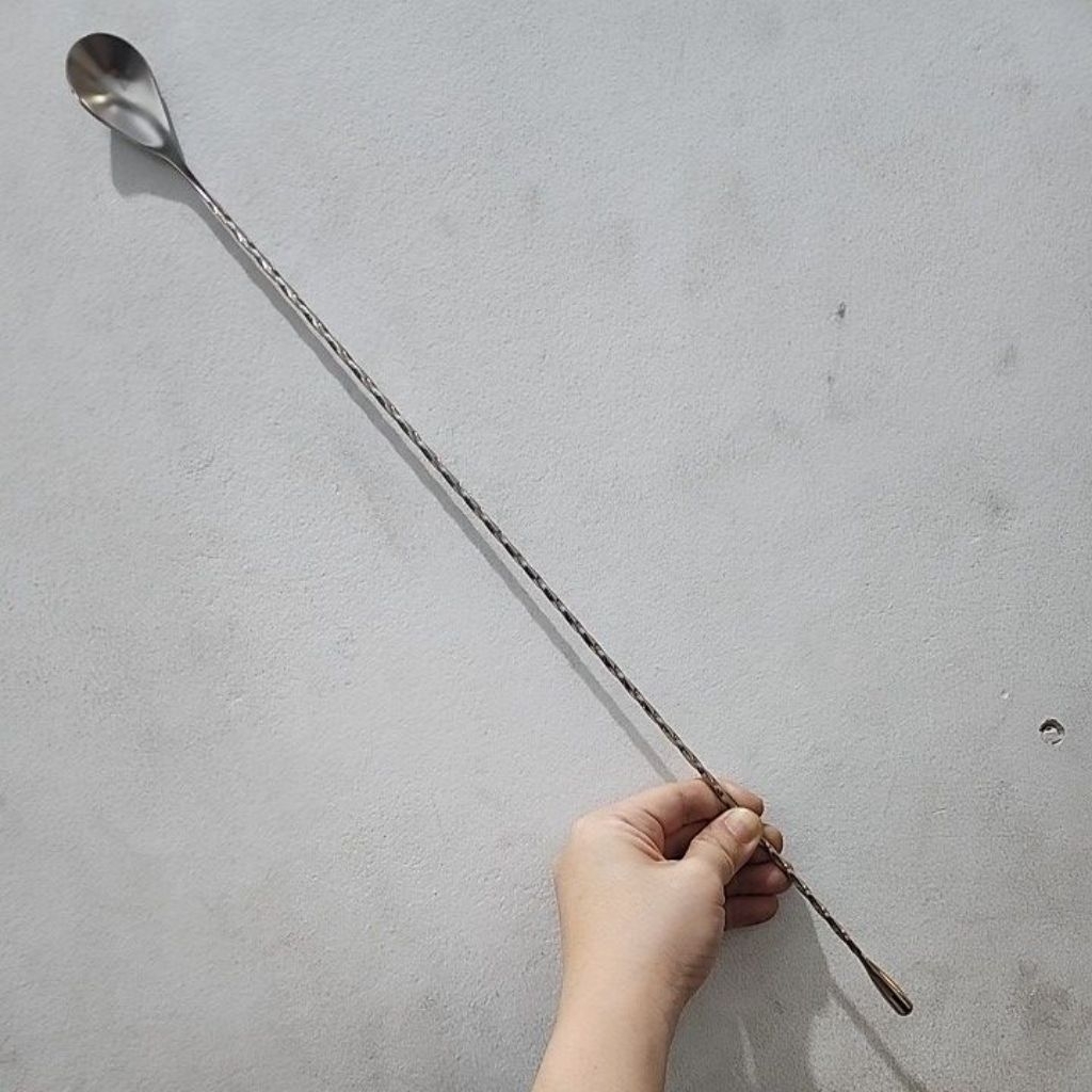 long bar spoon 50cm adukan jus stainless adukan kopi panjang