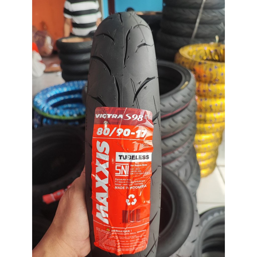 [READY COD] BAN MAXXIS RING 17 VICTRA 98 CT TUBELESS 80/90-17 / BAN MOTOR RING 17 MAXXIS / BAN MAXXI