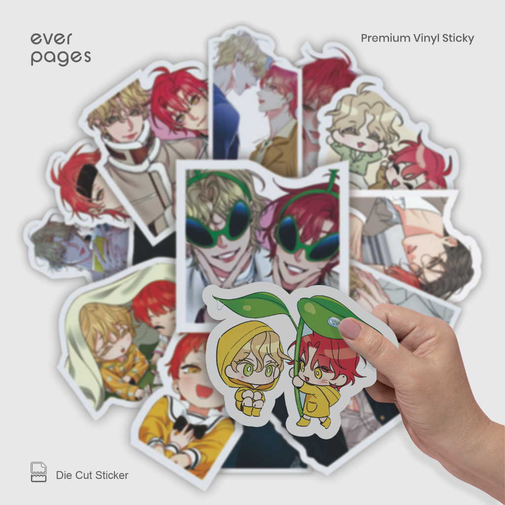 (25 pcs) Sticker Manhwa Honey Trouble Waterproof - HP, Tumblr, Laptop