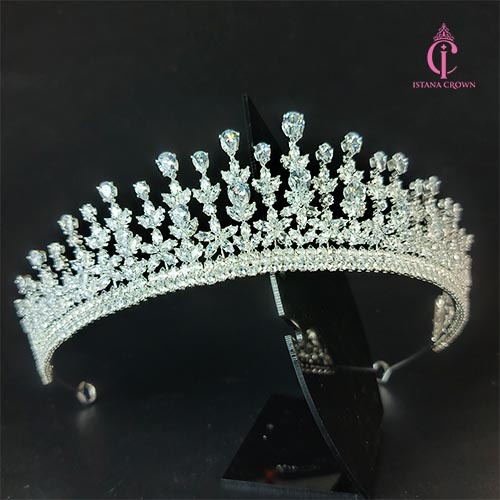 Kezia Zircon Crown - Mahkota Zircon Mewah - Zirconia Wedding Crown