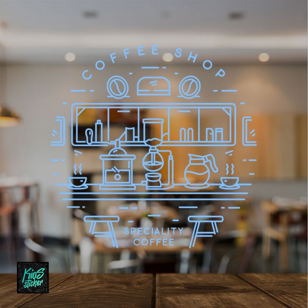 Sticker Cutting Quote Cafe QC-10 Coffee Shop - Speciality Coffee