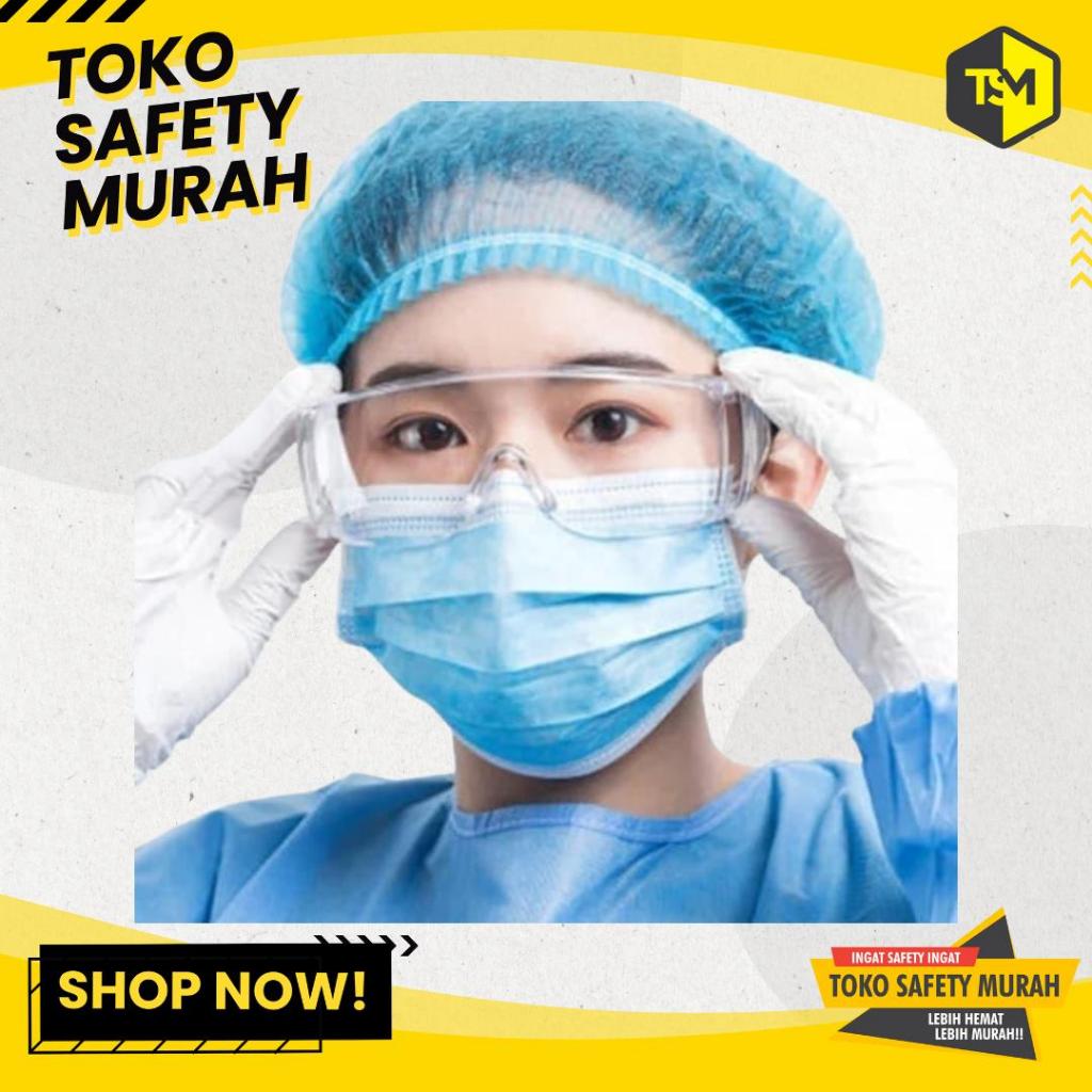 Kacamata Safety Clear Bening Safety Glass Kacamata Anti Debu