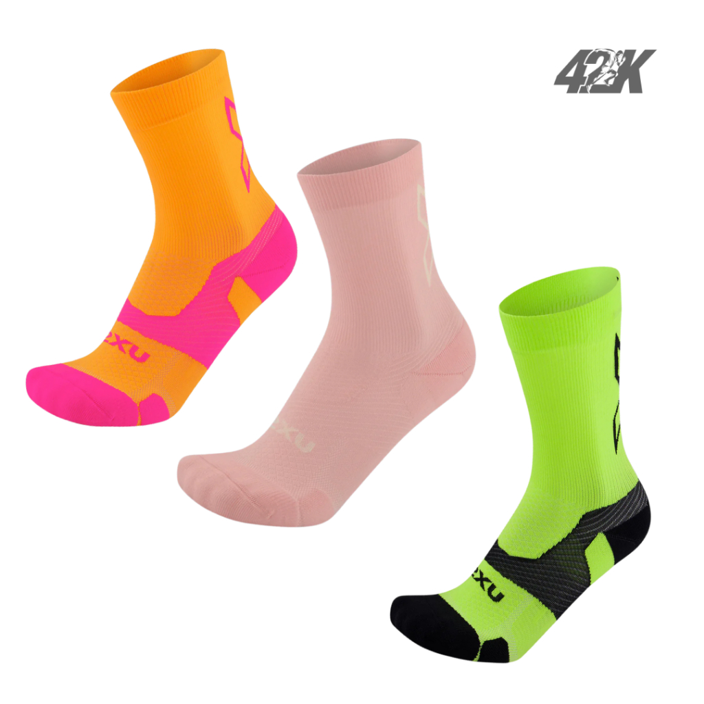 2XU Vectr Light Cushion Crew Sock Dengan Teknologi Vectr Compression System Dan Bantalan Ringan Untu
