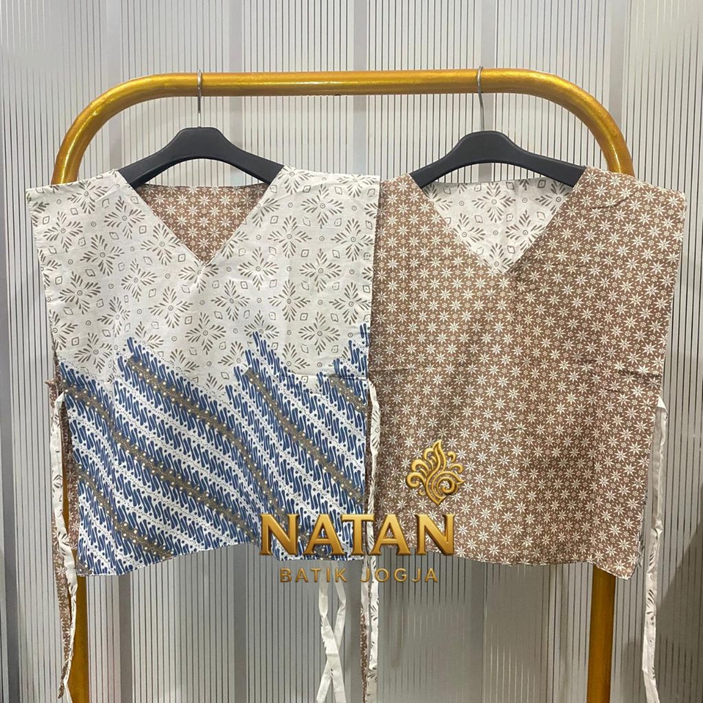 VNJ16 | DIRA Vest | Rompi / Outer Vest Batik Wanita Modern Etnik 2in1 Bolak Balik , Batik Bunga Bati