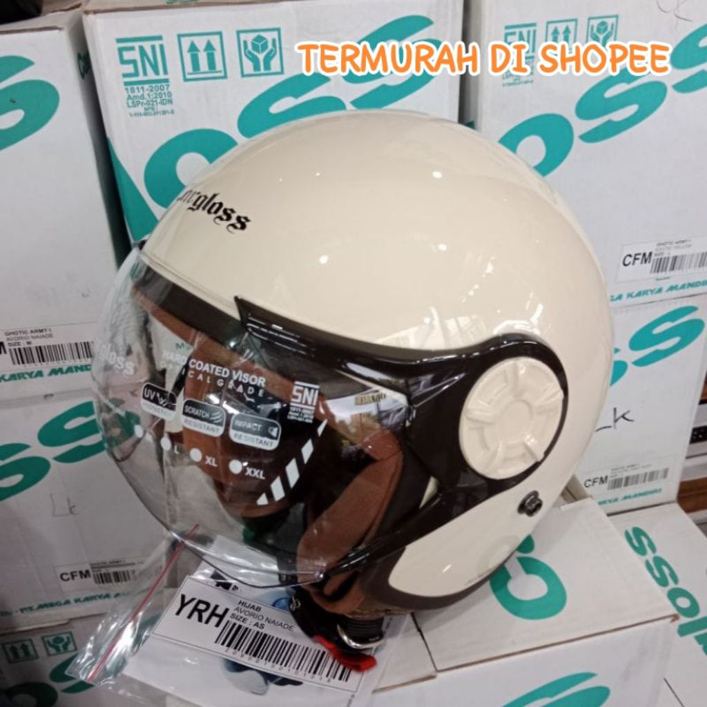 New Promo Helm Cargloss Hijab Premium Kekinian Helm Retro Helm Sni