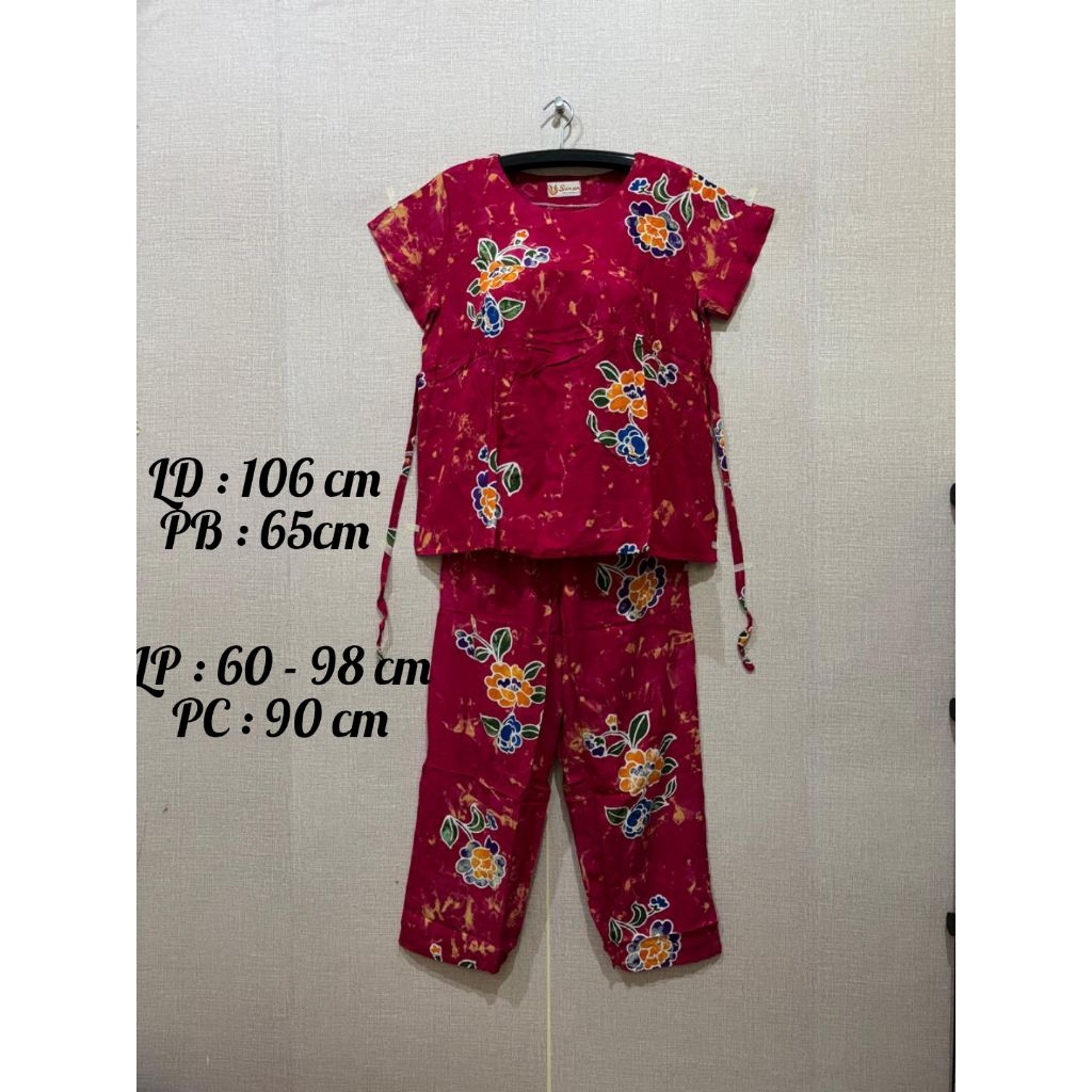 Setelan Sunan dada kerut (celana panjang)