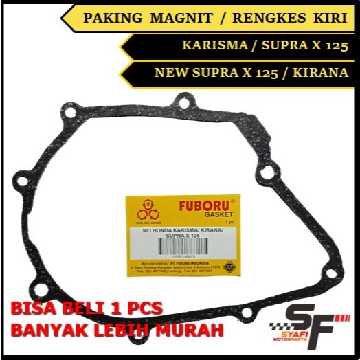 PAKING MAGNIT KARISMA / KIRANA / SUPRA X 125 / NEW SUPRA X 125 PERPAK GASKET MAGNET RENGKES KIRI FUB