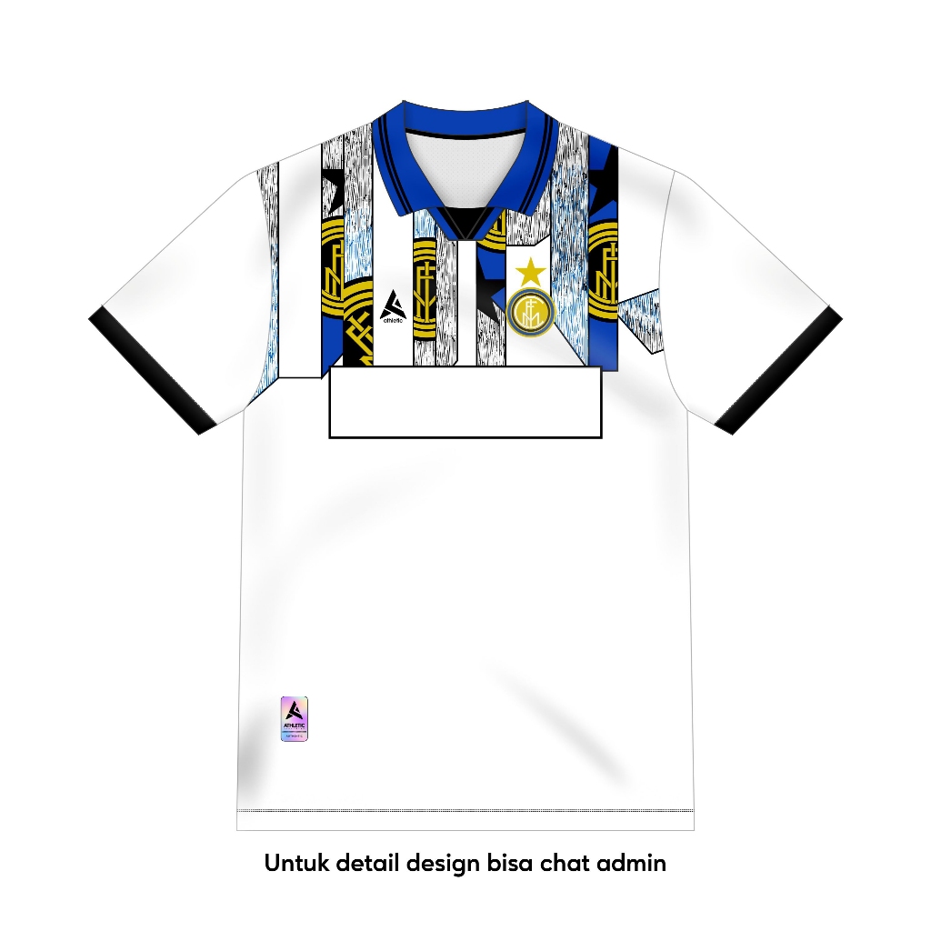 ATHLETIC SPORTWEAR - Jersey Vintage Bola Fantasy Inter Away 1995-96 Fullprinting Casual - Atasan