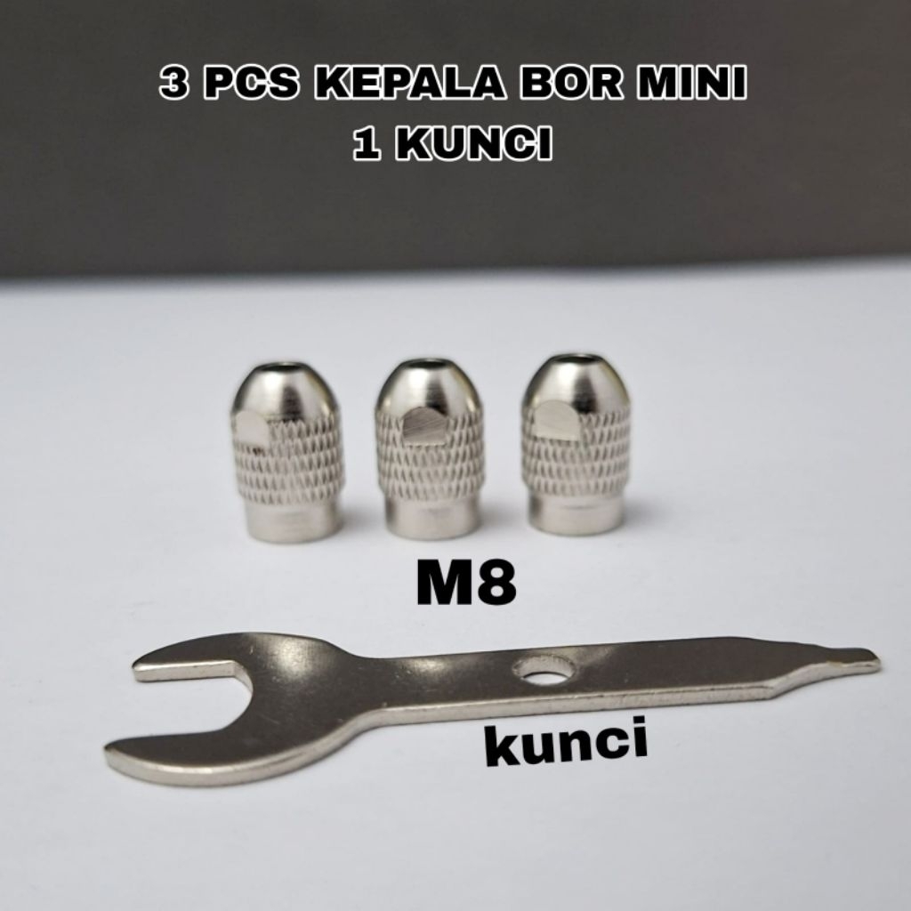 1 set chuck mini drill kepala bor mini