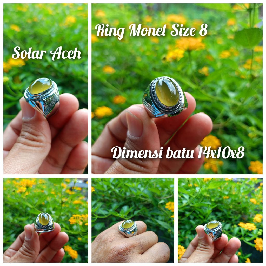 Batu Akik Solar Aceh Ring Monel 8