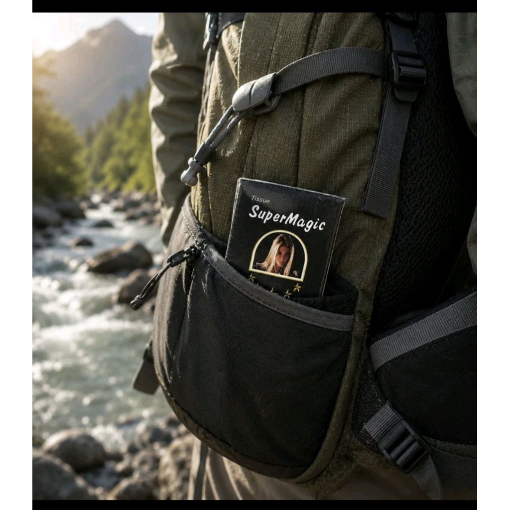 Tisu Magic untuk hiking  bertenaga -Magic Power Hitam Classic | Tissue Antiseptic Tisu Mejik Penunja
