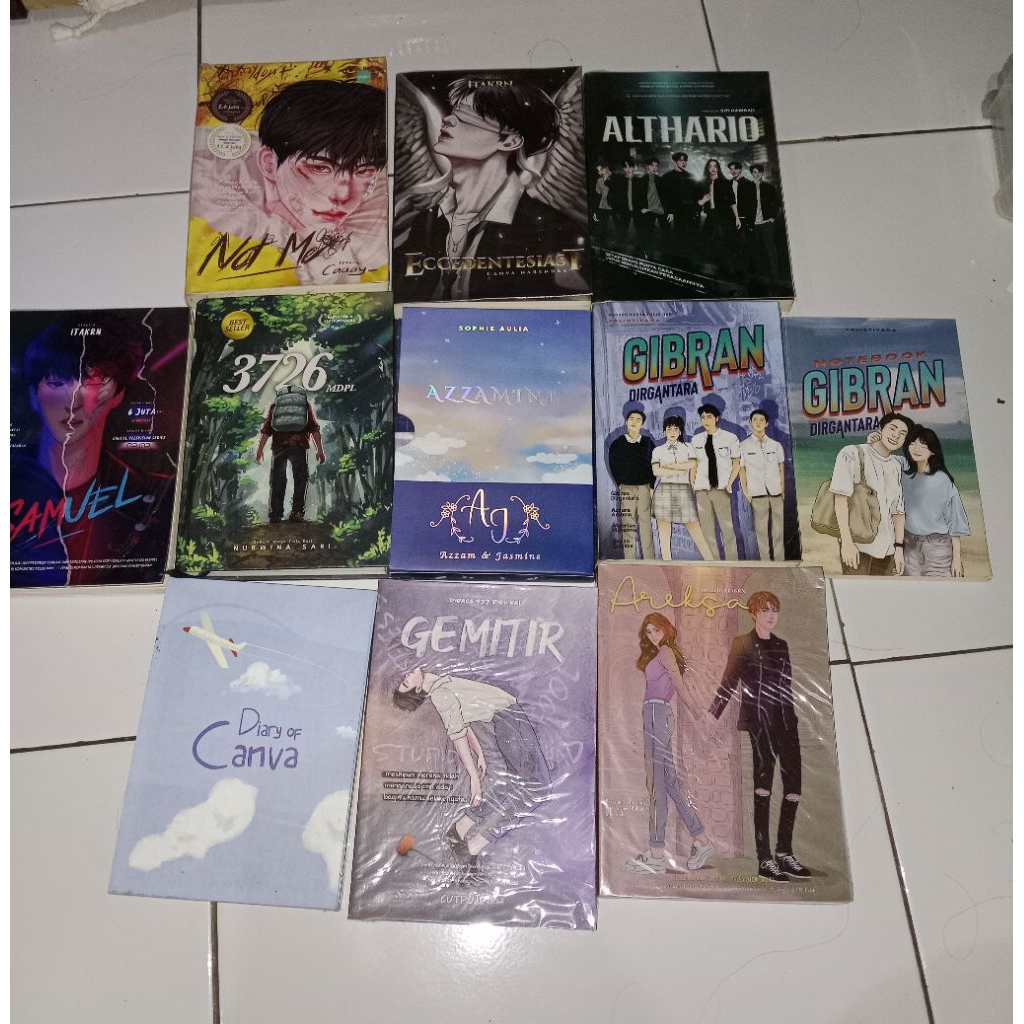 Preloved novel - Azzamine, Samuel, eccedentesiast, Areksa, dll