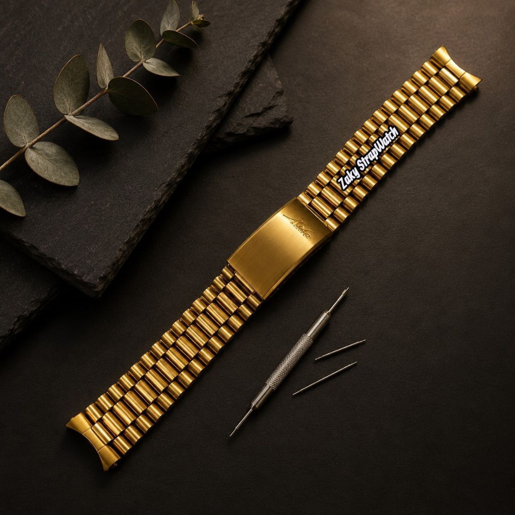 Bracelet/Rantai Jam Tangan Mido President,Tali Jam Mido Rantai Asli Stainless Steel Ukuran 20mm