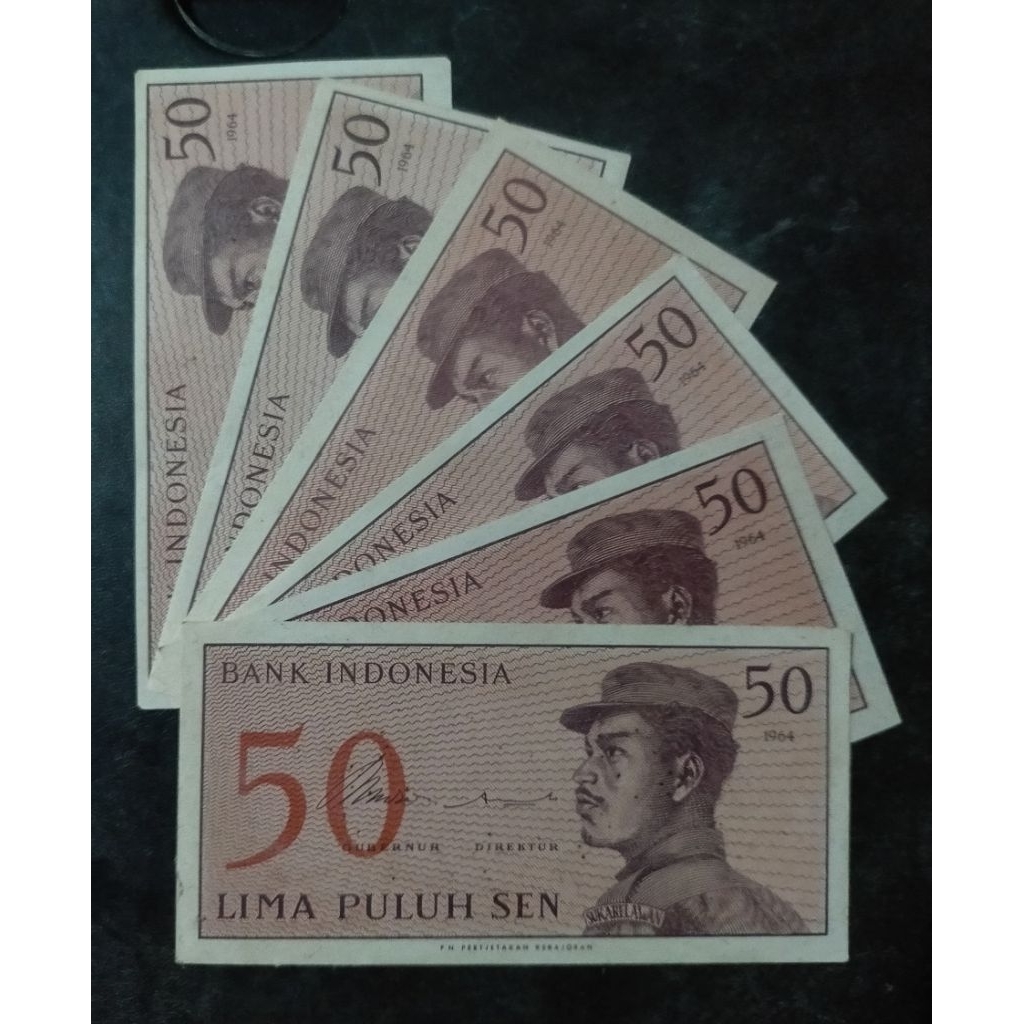 uang 50 sen seri pahlawan dwikora 1964