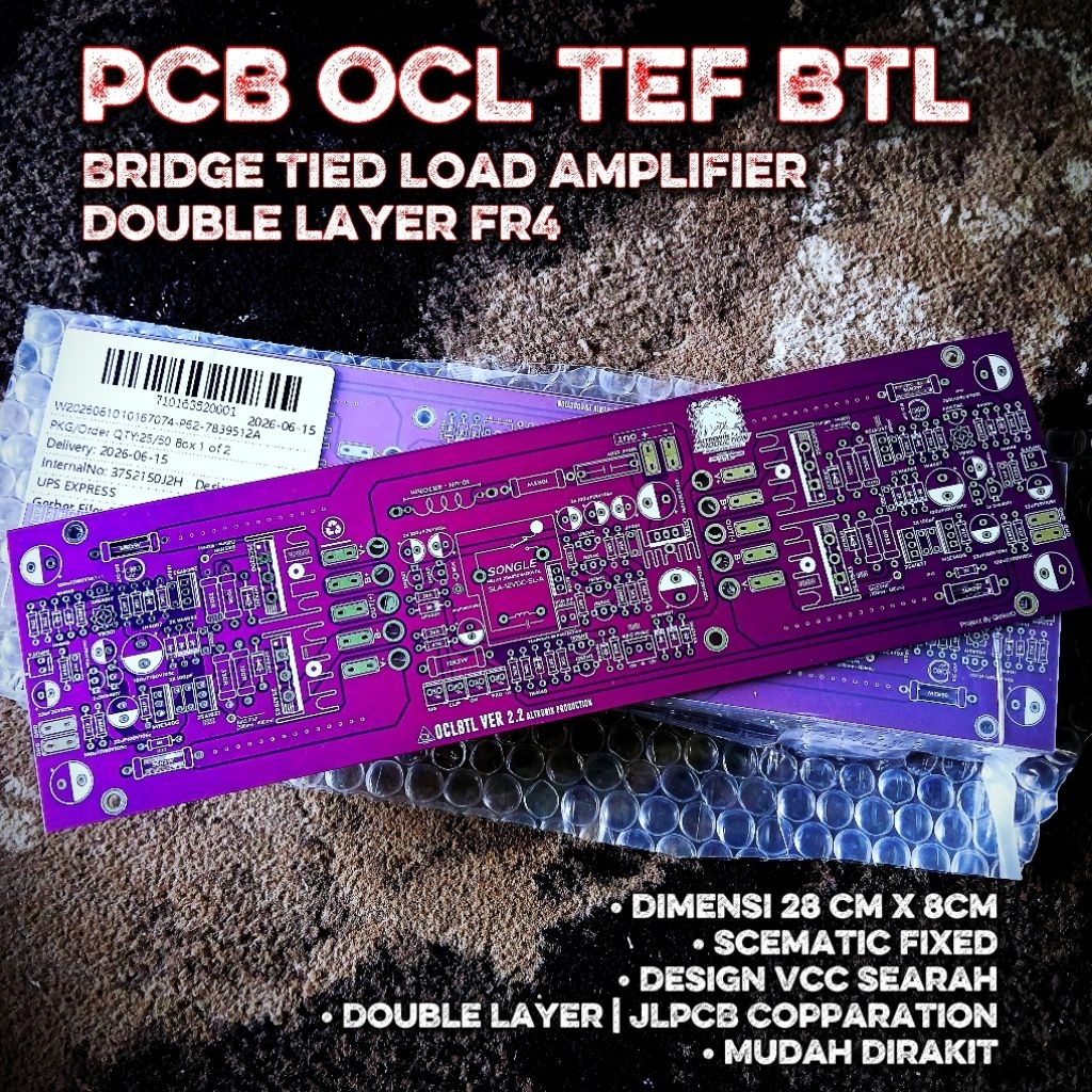 PCB OCL BTL PRO | 504 TEF BTL | VCC Searah | Double Layer | JLPCB | Ver 2.2