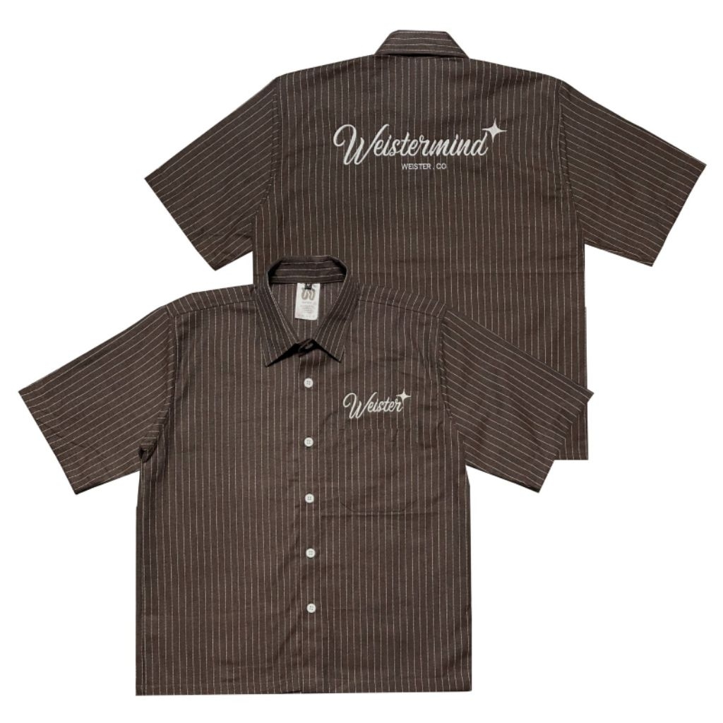 Weister Kemeja Workshirt Boxy Stripe - Brown
