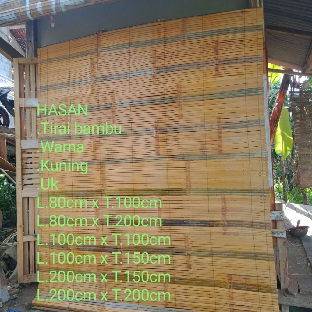 Tirai bambu gulung luar rumah / tirai jendela / tirai pintu / kerey bambu / tirai murah / gajebo pil