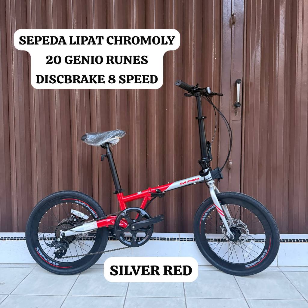(batam) Sepeda Lipat 20 United Genio Runes Chromoly Folding Bike