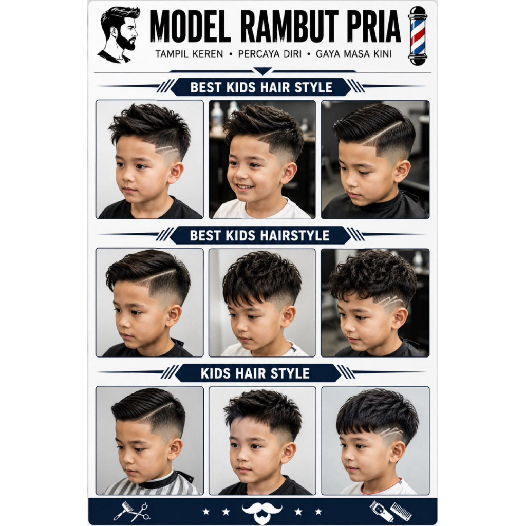 Poster Model Rambut Pria Kekinian