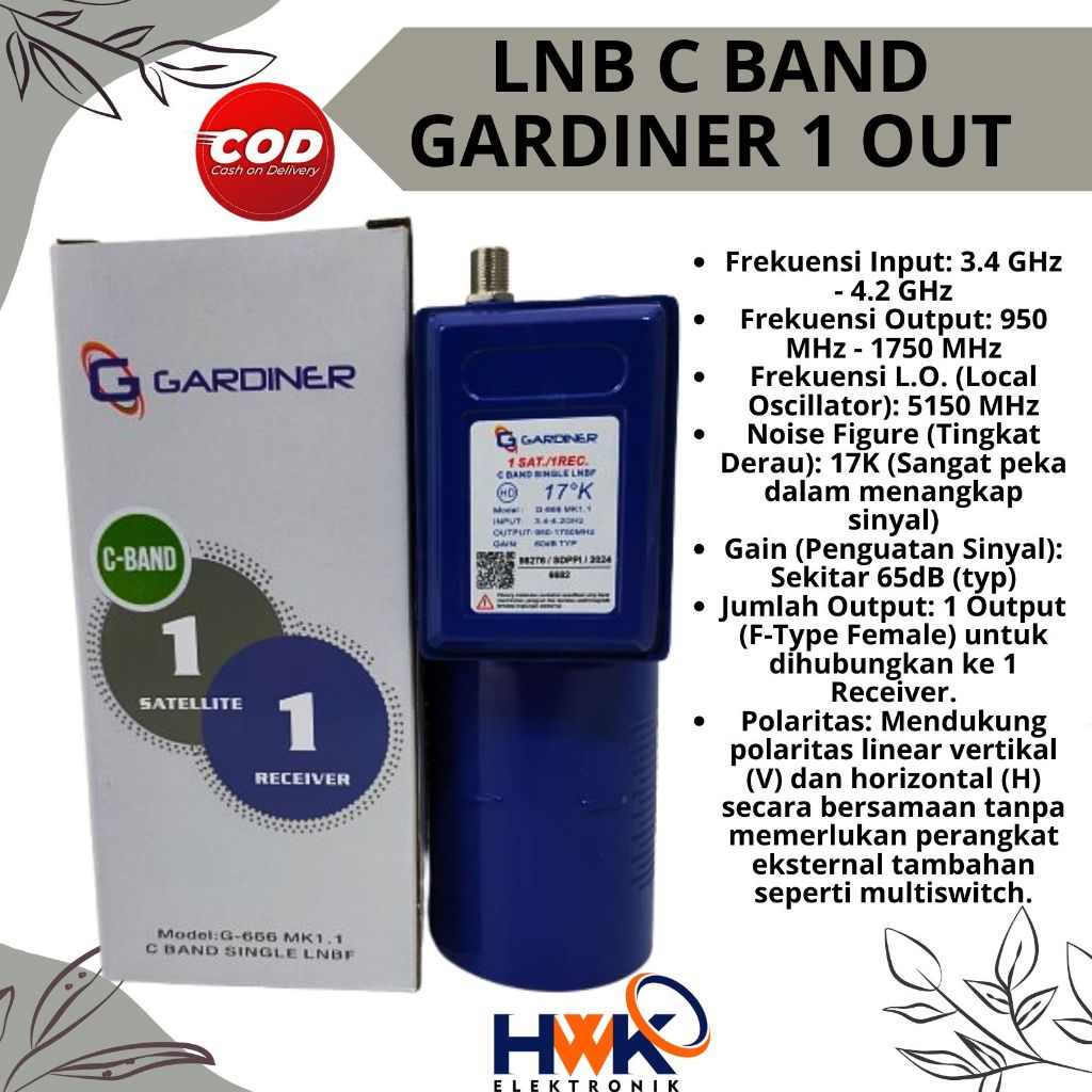 LNB C Band Parabola Jaring 1 TV / 2 TV / 4 TV Murah Meriah
