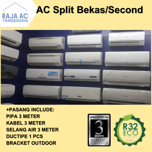 AC Split Bekas/Second FREE PASANG + AKSESORIS