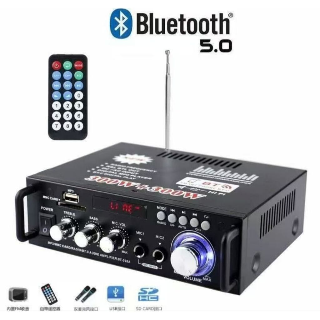 Amplifier Bluetooth Mkc Kimiso Bt 928a