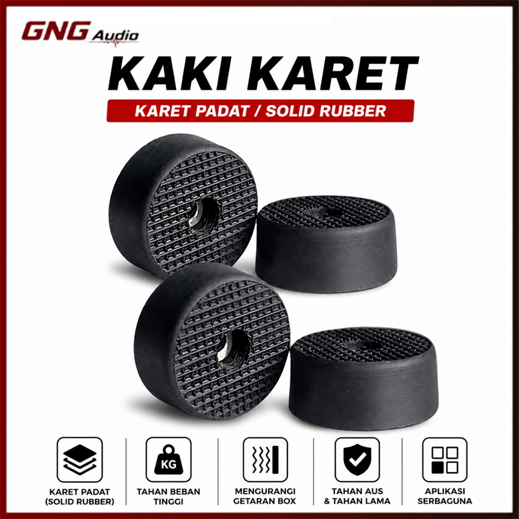 Kaki Karet Speaker Diameter 3.5 CM Rubber Foot Box Speaker Hardcase Rack Audio Amplifier I GNG AUDIO