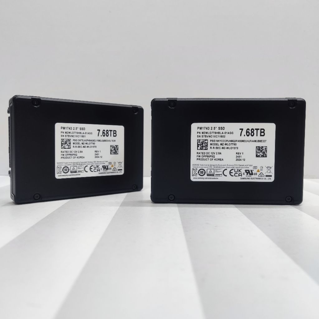 SSD SAS Samsung PM1743 Enterprise 7.68TB 2.5 inci PCIe Gen 5.0 x4 / NVMe New No Box Penyimpanan serv