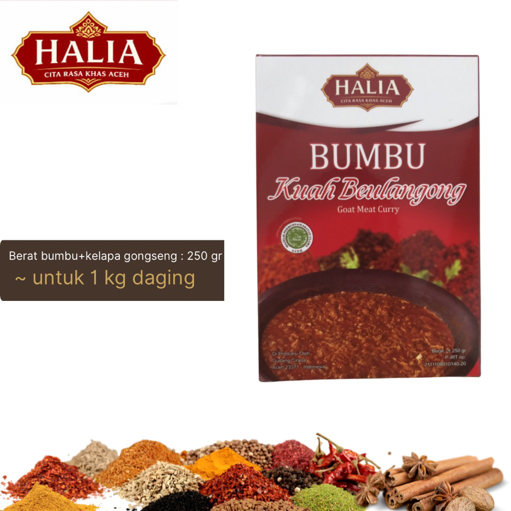 Bumbu kering Aceh kuah beulangong premium lengkap kotak untuk 1 kg daging | ±250 gr