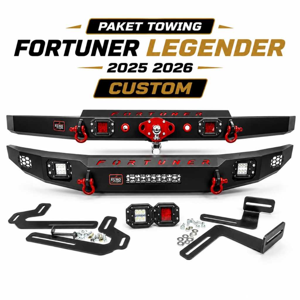 Towing Tanduk Depan Belakang Mobil Fortuner 2025 Custom Emboss FORTUNER