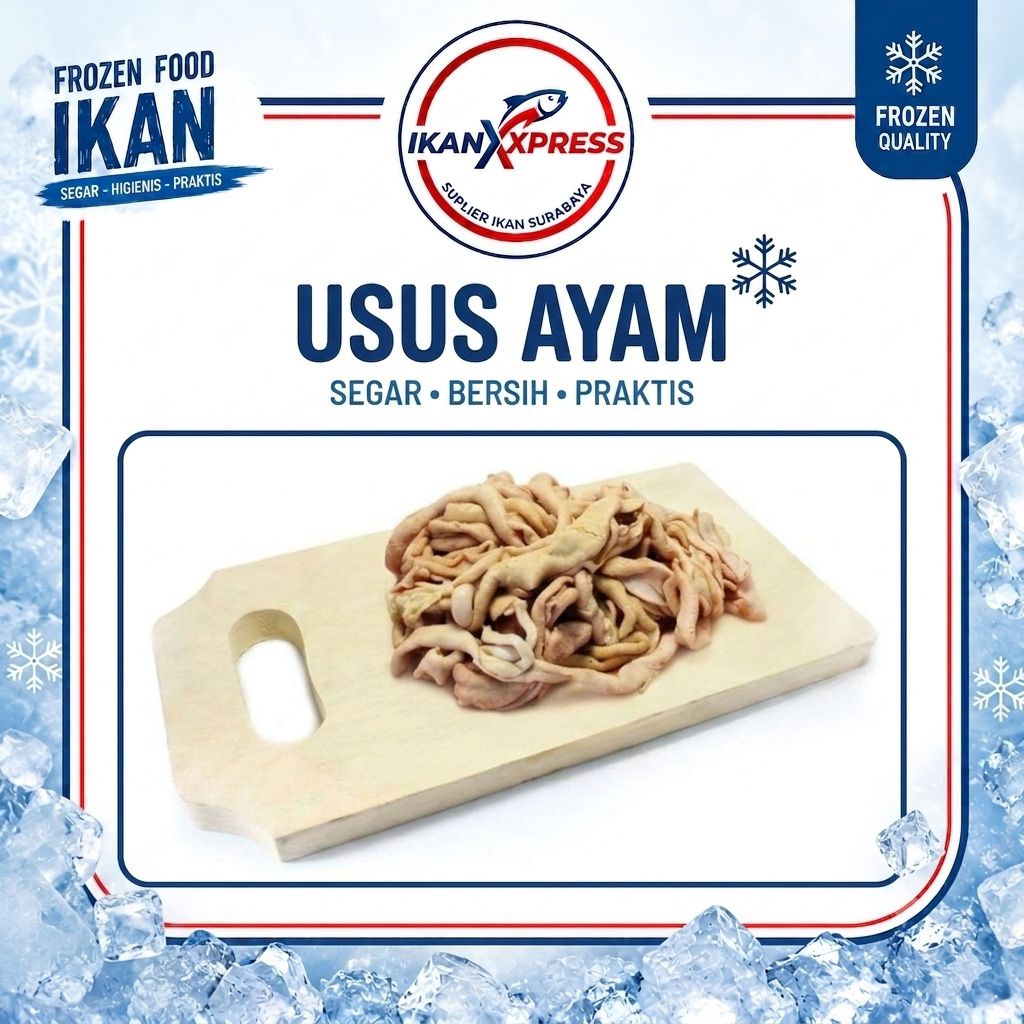 Usus Ayam Frozen / Usus Ayam Bersih / Usus Ayam Fresh / Olahan Usus Ayam / Makanan Beku / Frozen Foo
