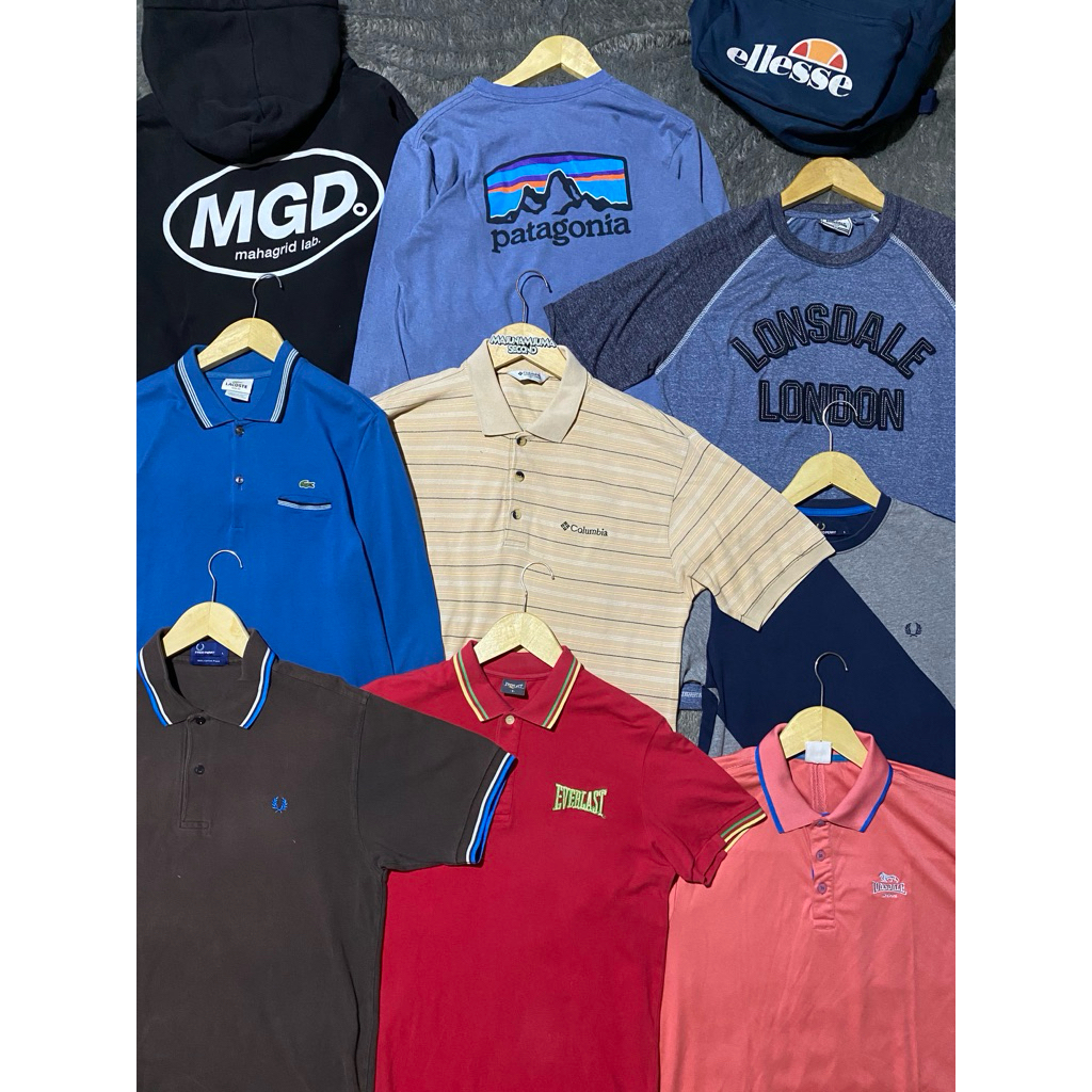 kaos polo second fred perry lonsdale patagoni lacoste