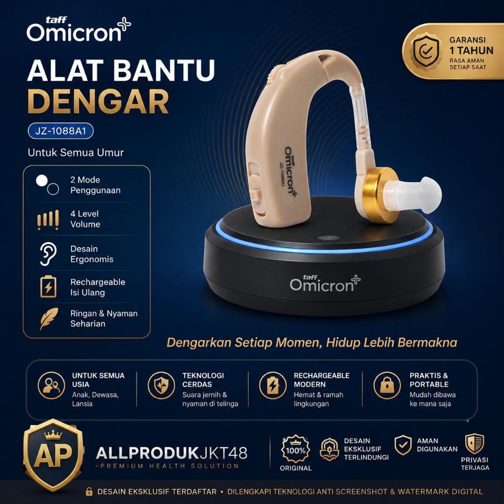 Alat Bantu Dengar Charger Omicron Alat Pendengaran Telinga Alat Bantu Dengar Original