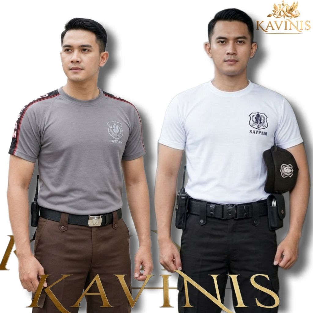 Kaos satpam Putih kaos Lapangan Satpam Kaos Dalaman satpam