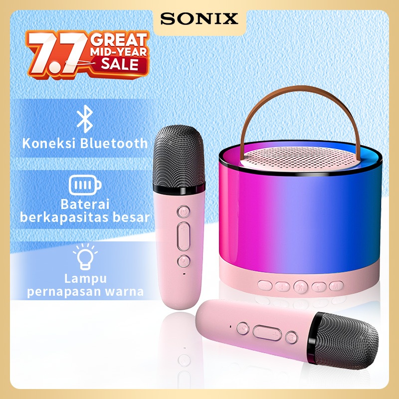 Sonix Karaoke Bluetooth Speaker SK06 Mini Portable Speaker with MIC Full Bass Wireless KTV Cute Wire